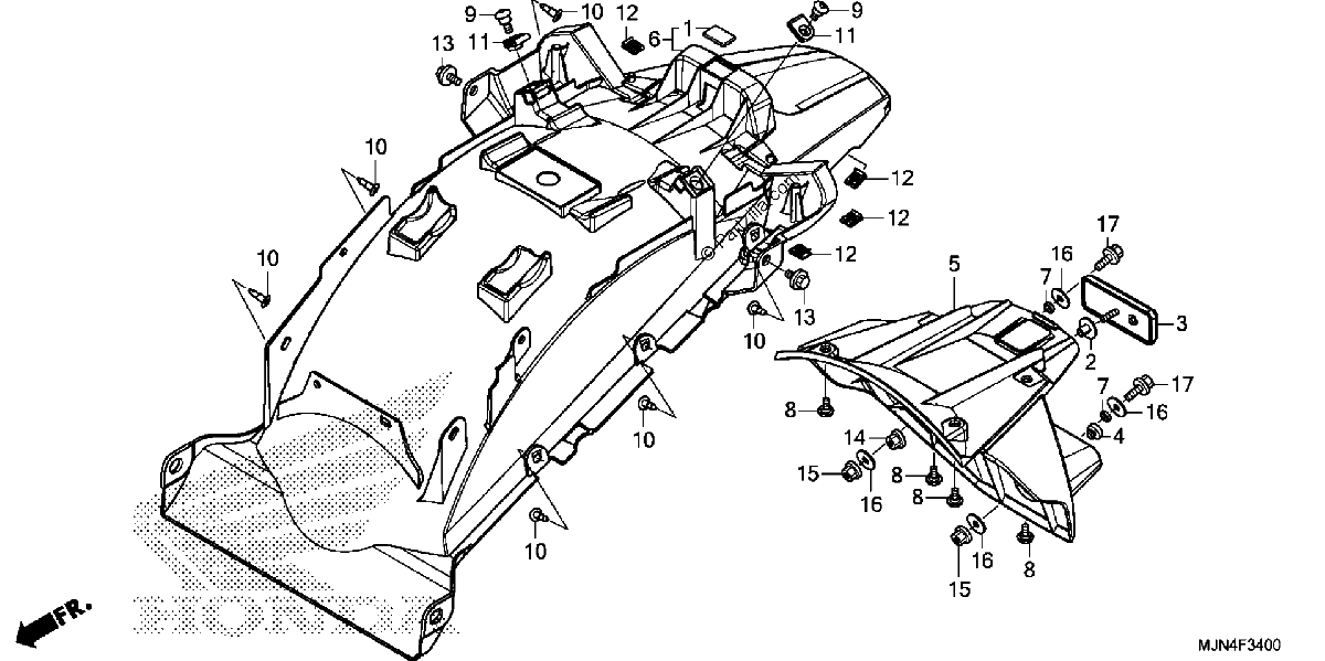 Diagrama de REAR FENDER