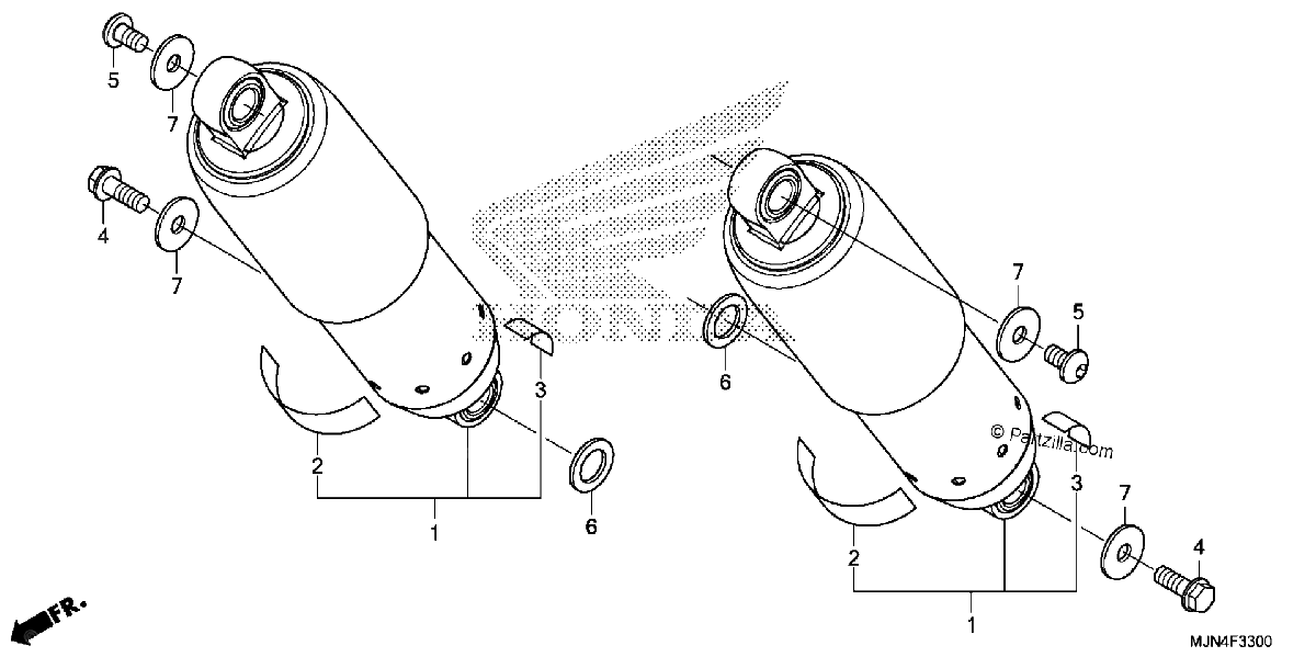 Diagrama de REAR SHOCK ABSORBER