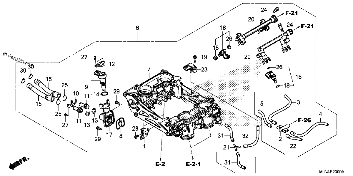 Diagrama de THROTTLE BODY