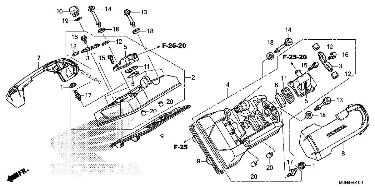 Diagrama de CYLINDER HEAD COVER