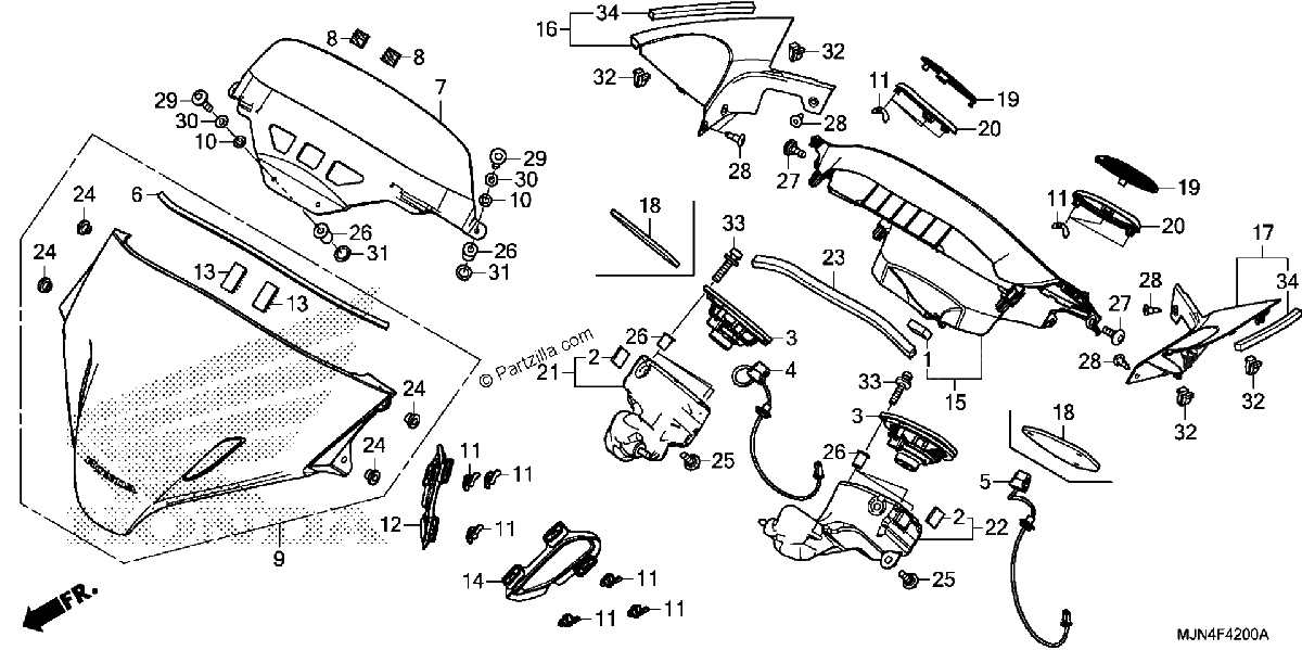 Diagrama de METER VISOR SPEAKER UNIT