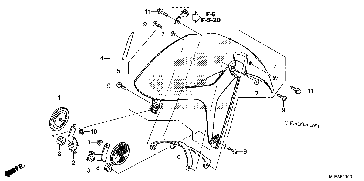Diagrama de FRONT FENDER