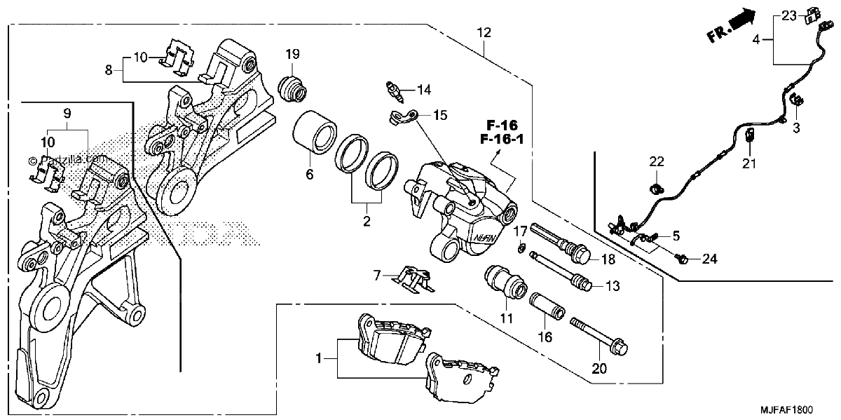 Diagrama de REAR BRAKE CALIPER