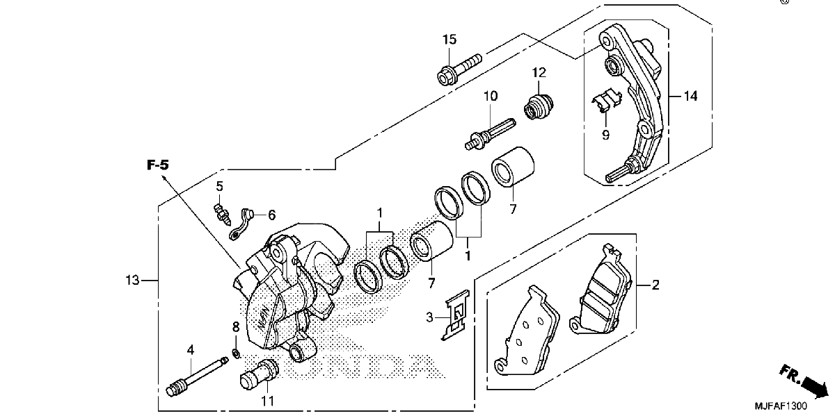 Diagrama de FRONT BRAKE CALIPER 1