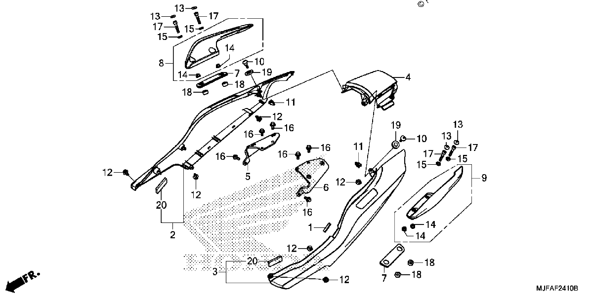 Diagrama de REAR COWL