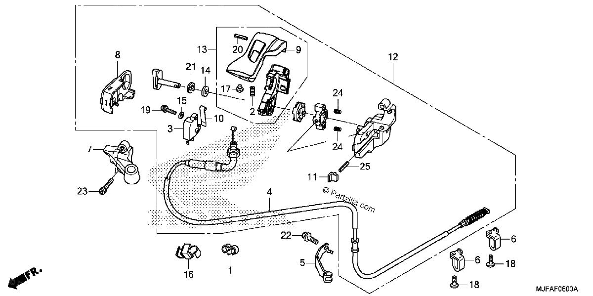 Diagrama de PARKING BRAKE LEVER