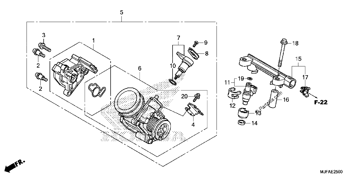 Diagrama de THROTTLE BODY