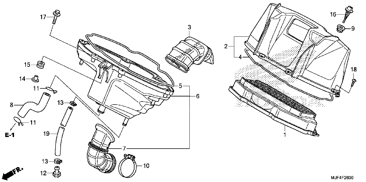 Diagrama de AIR CLEANER