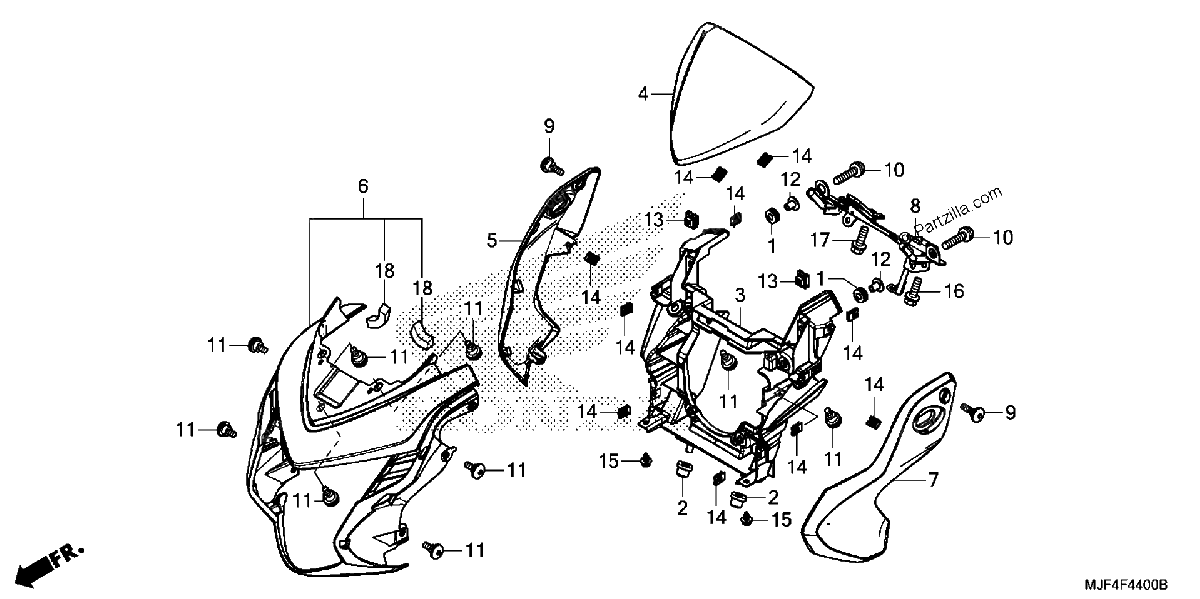 Diagrama de HEADLIGHT COVER
