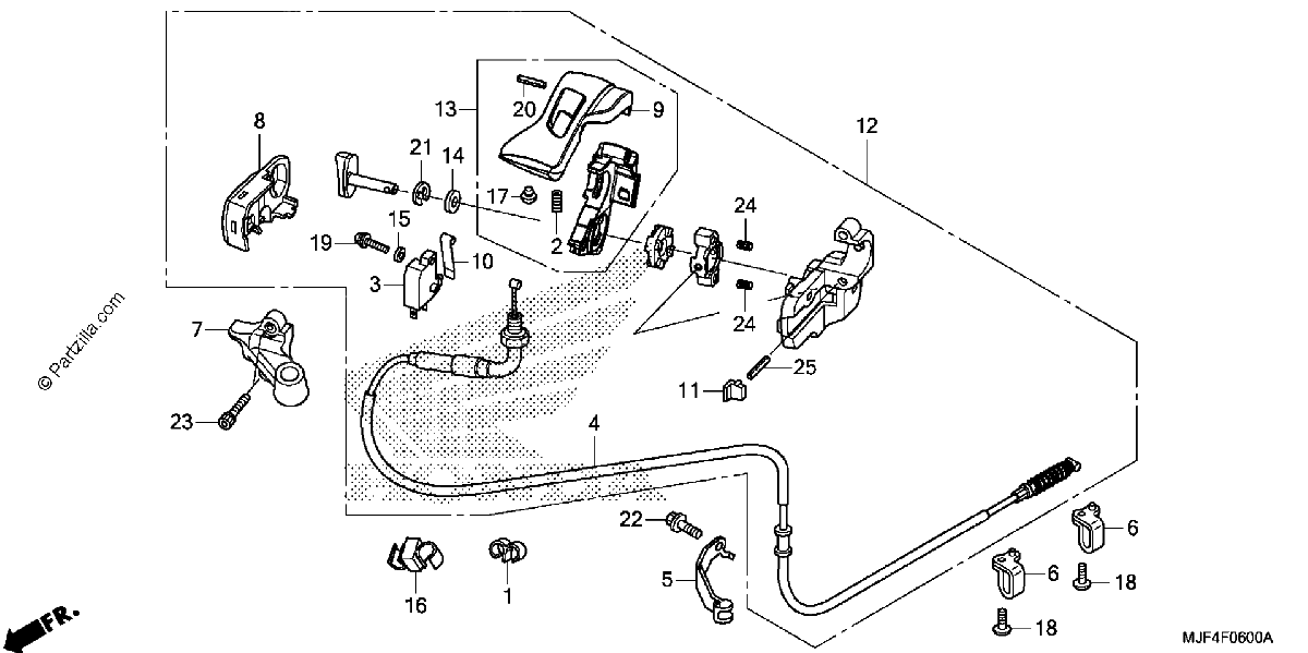 Diagrama de PARKING BRAKE LEVER