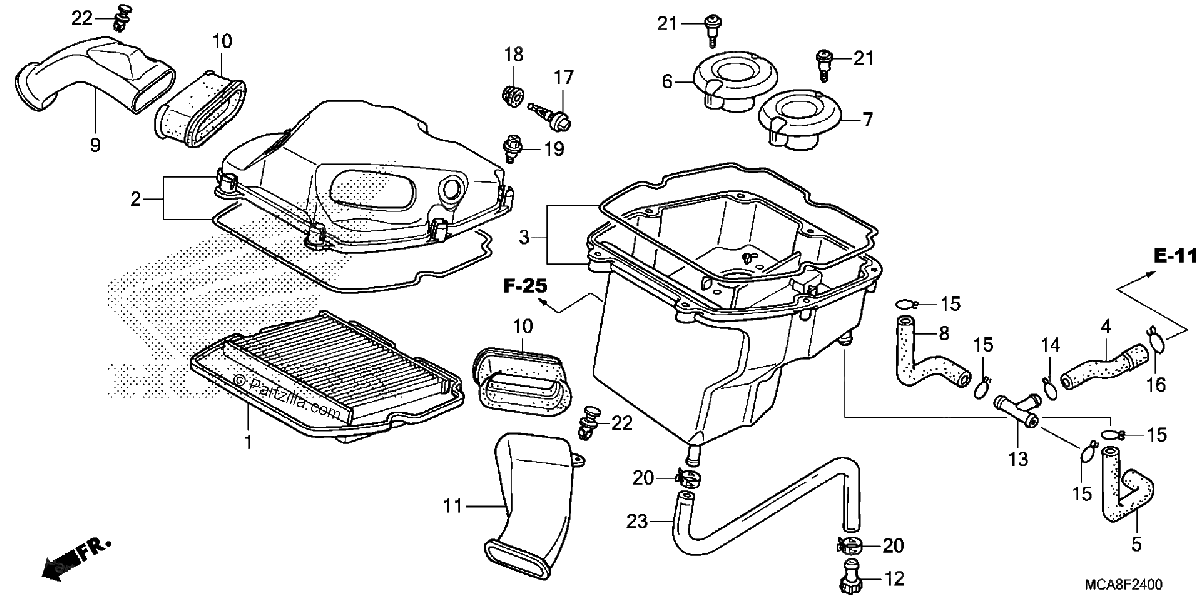 Diagrama de AIR CLEANER
