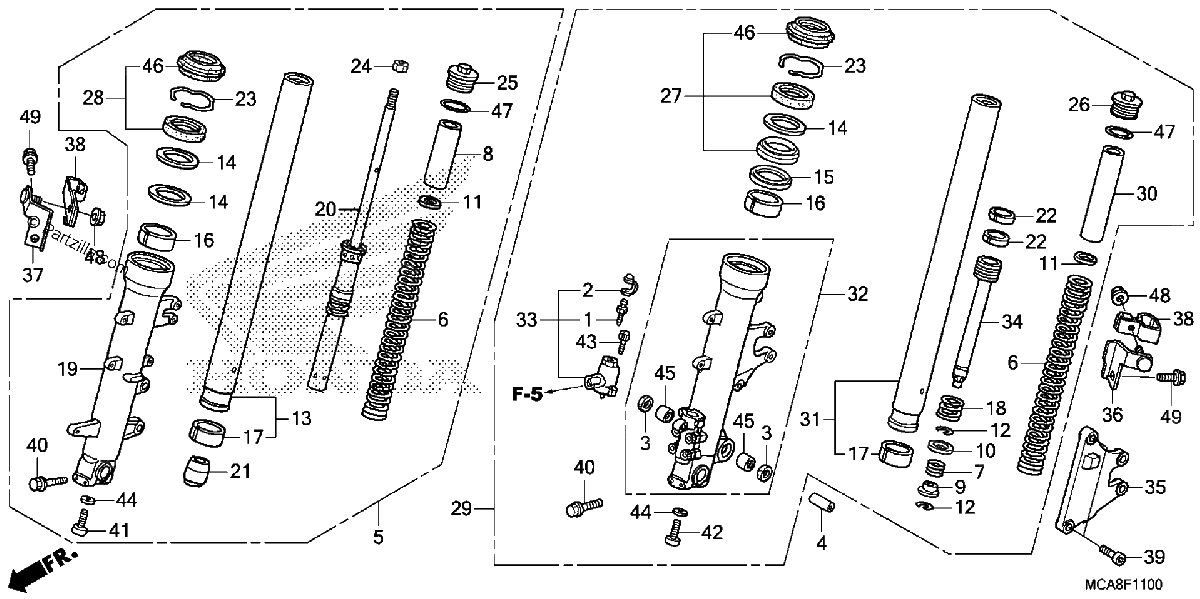 Diagrama de FRONT FORK