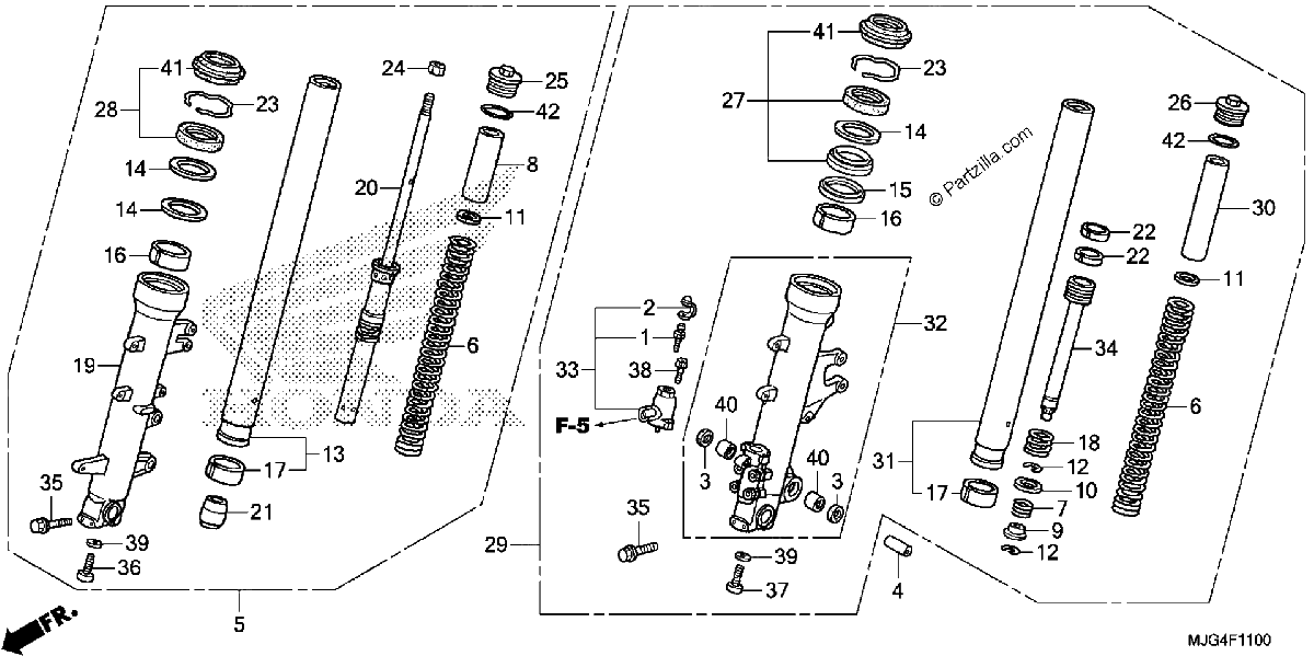 Diagrama de FRONT FORK