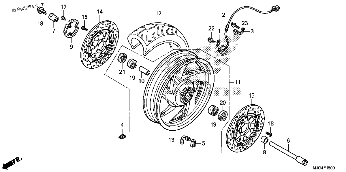 Diagrama de FRONT WHEEL