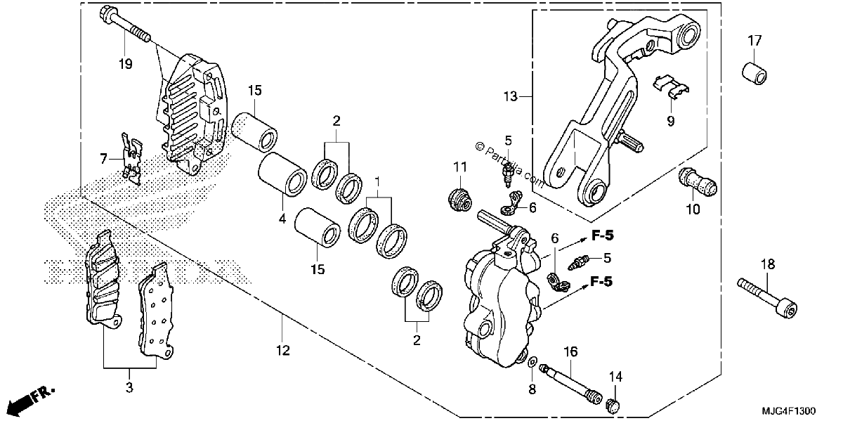 Diagrama de LEFT FRONT BRAKE CALIPER