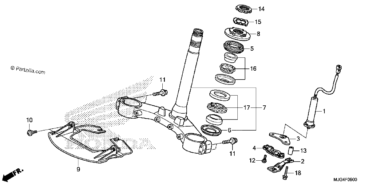 Diagrama de STEERING STEM