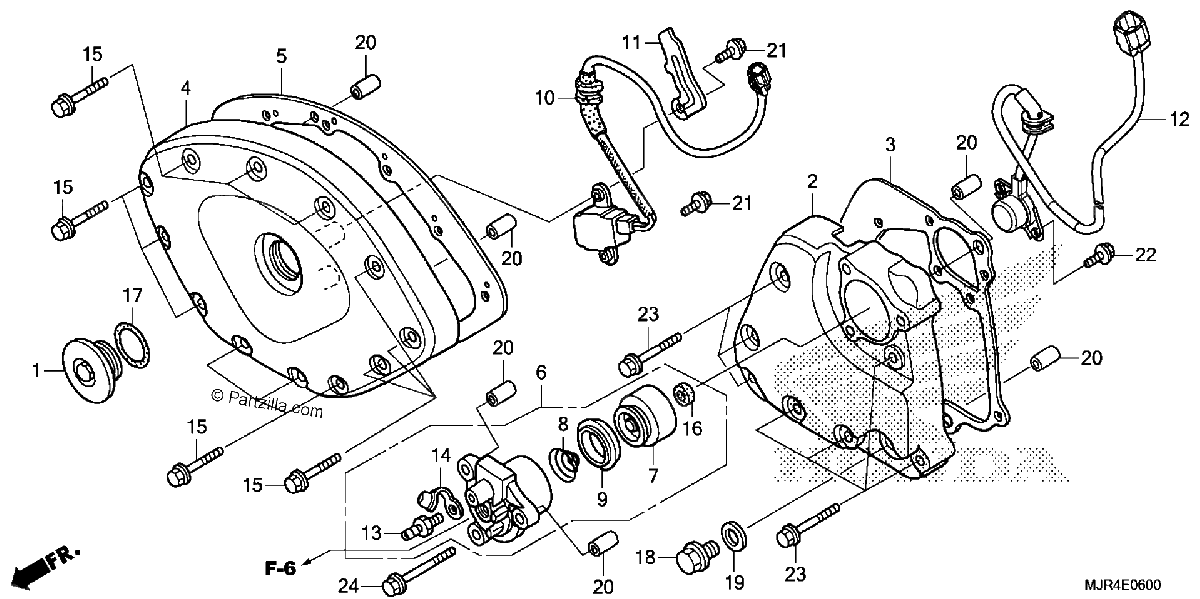 Diagrama de FRONT COVER TRANSMISSION COVER