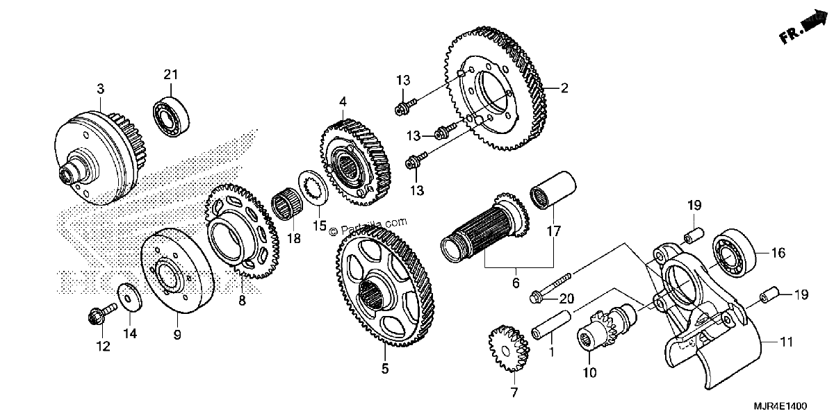 Diagrama de PRIMARY DRIVE GEAR