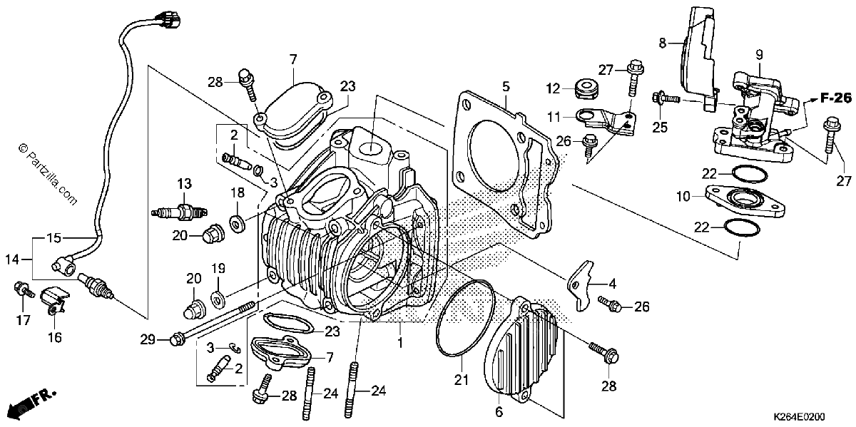 Diagrama de CYLINDER HEAD