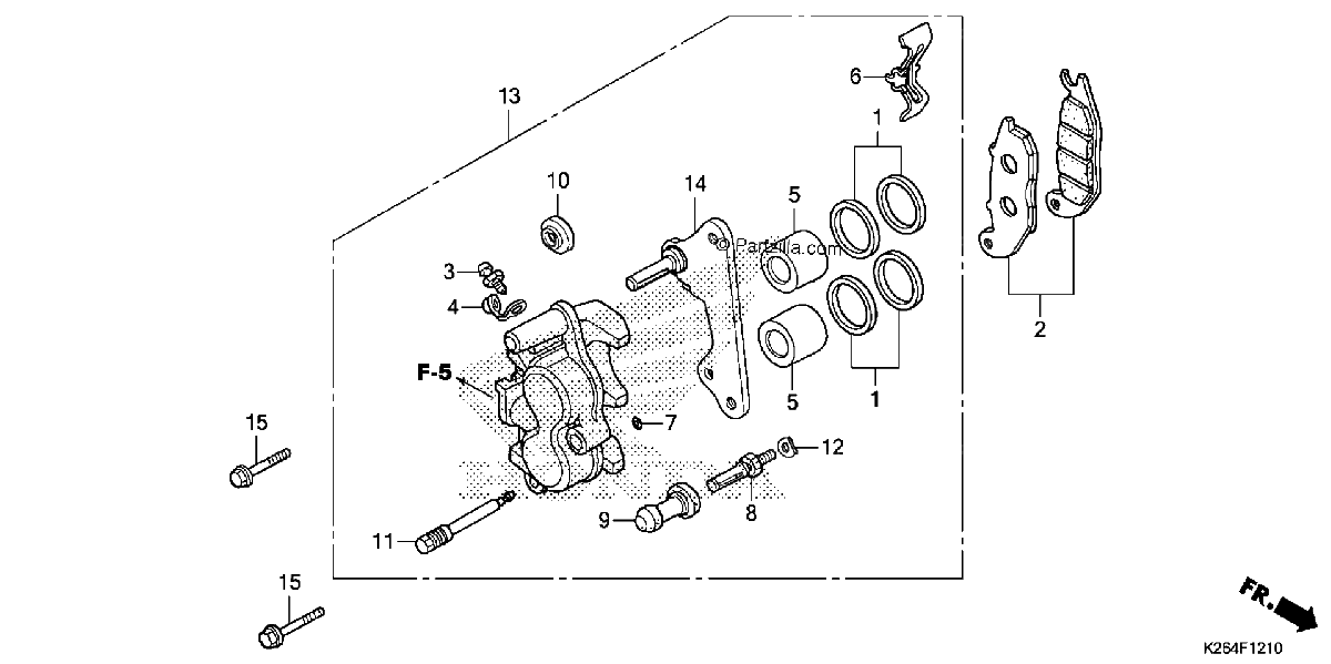 Diagrama de FRONT BRAKE CALIPER