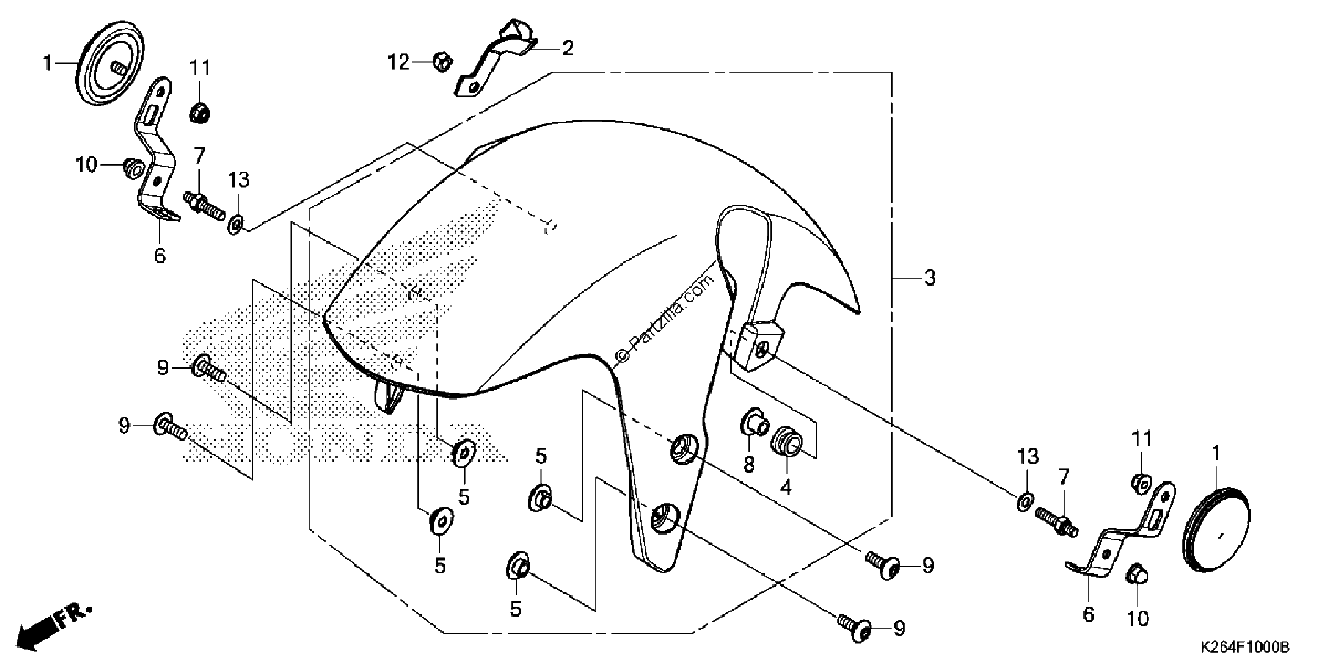 Diagrama de FRONT FENDER