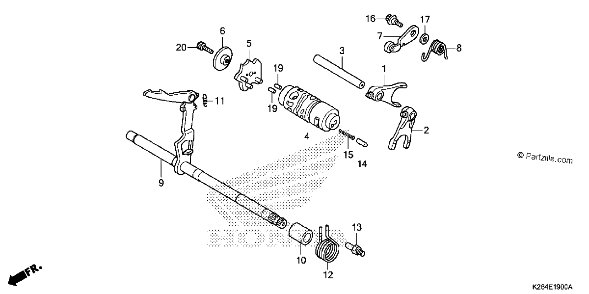 Diagrama de GEARSHIFT DRUM