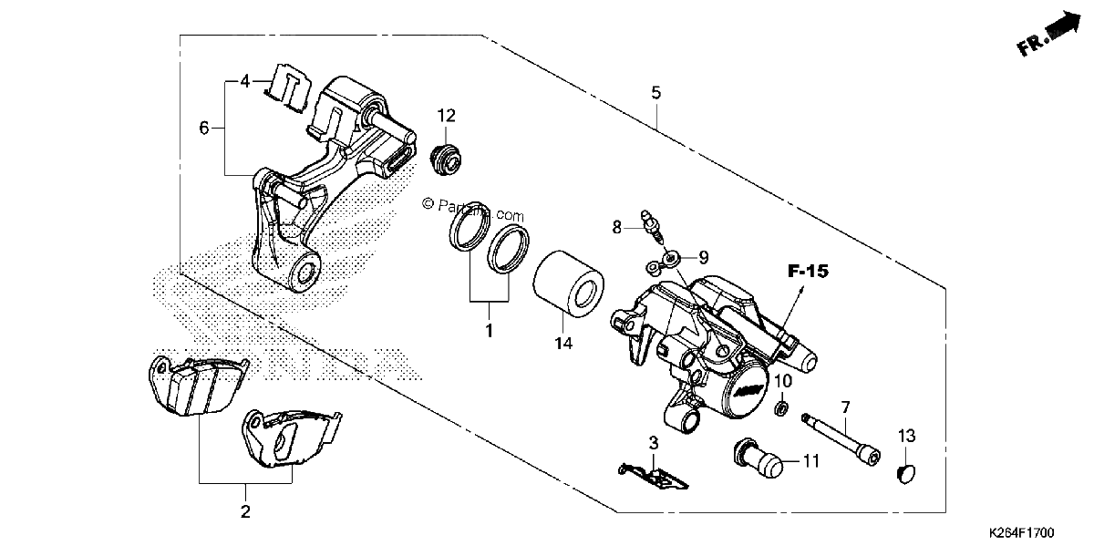 Diagrama de REAR BRAKE CALIPER