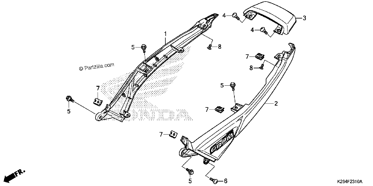 Diagrama de REAR COWL