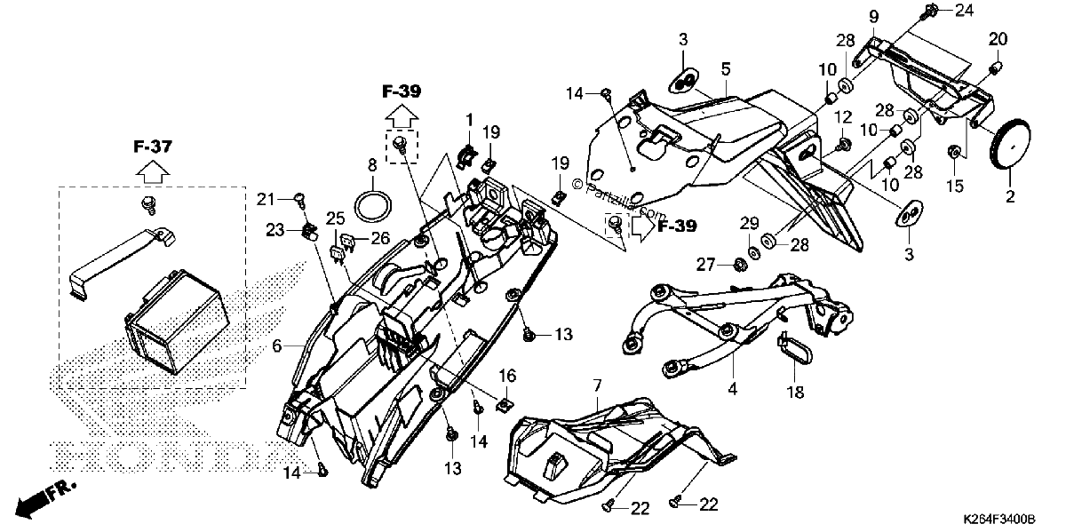 Diagrama de REAR FENDER