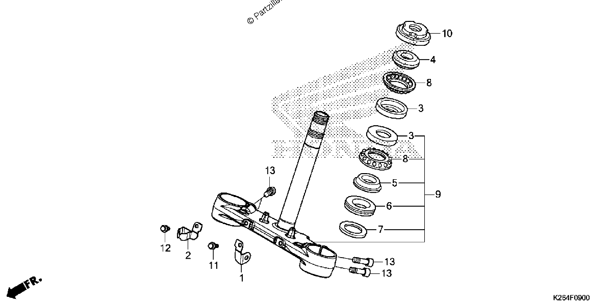Diagrama de STEERING STEM