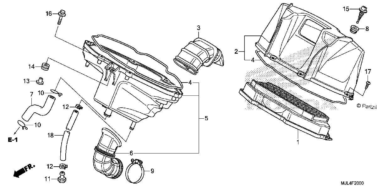 Diagrama de AIR CLEANER