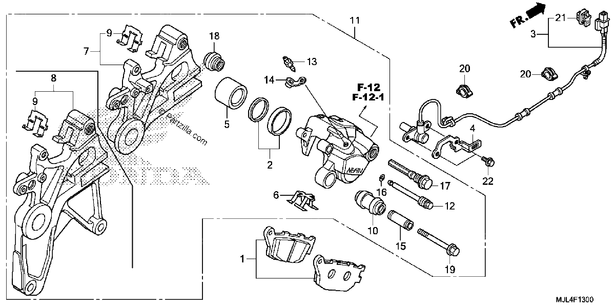 Diagrama de REAR BRAKE CALIPER
