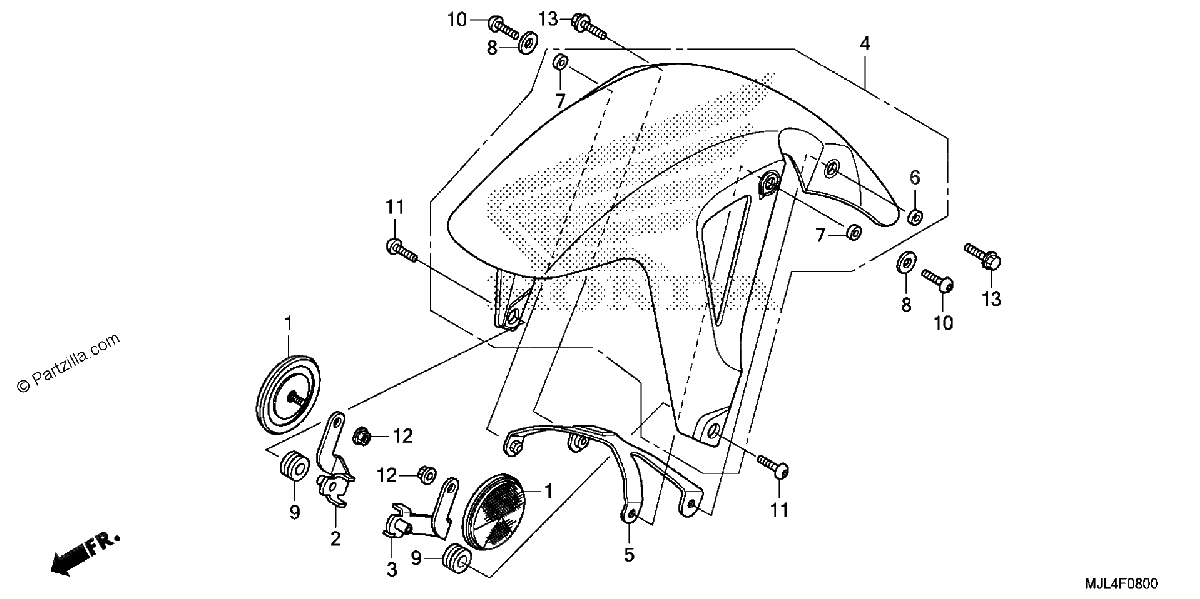 Diagrama de FRONT FENDER