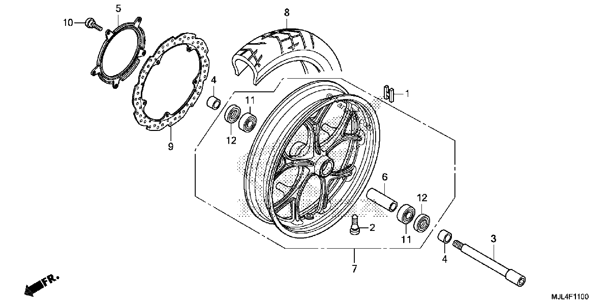 Diagrama de FRONT WHEEL
