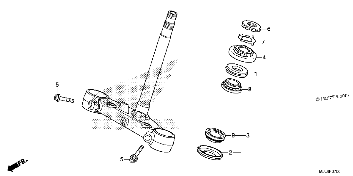 Diagrama de STEERING STEM
