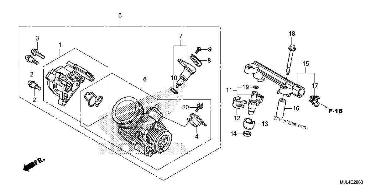 Diagrama de THROTTLE BODY