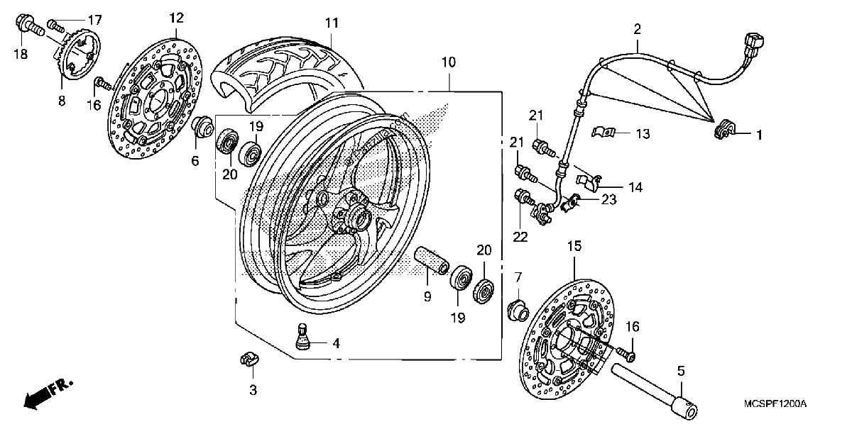 Diagrama de FRONT WHEEL