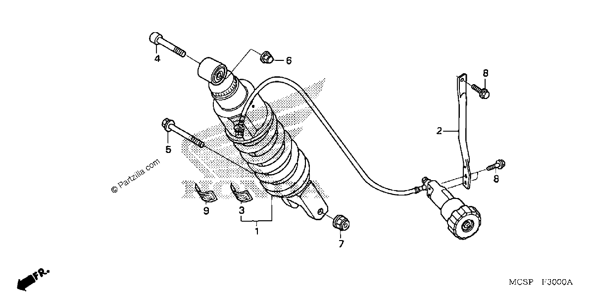 Diagrama de REAR SHOCK ABSORBER