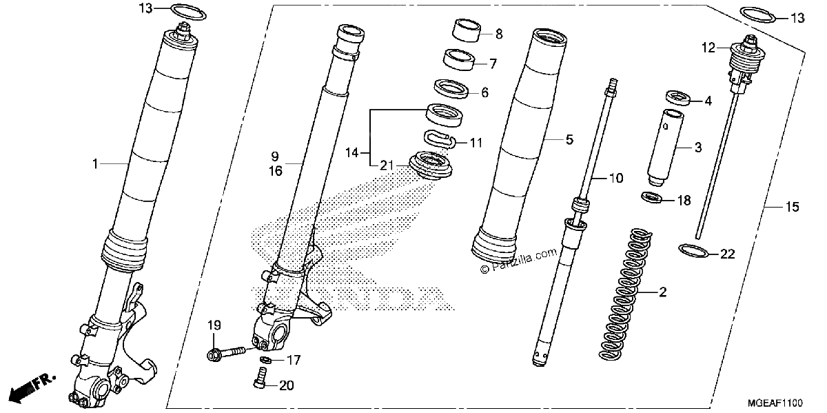 Diagrama de FRONT FORK