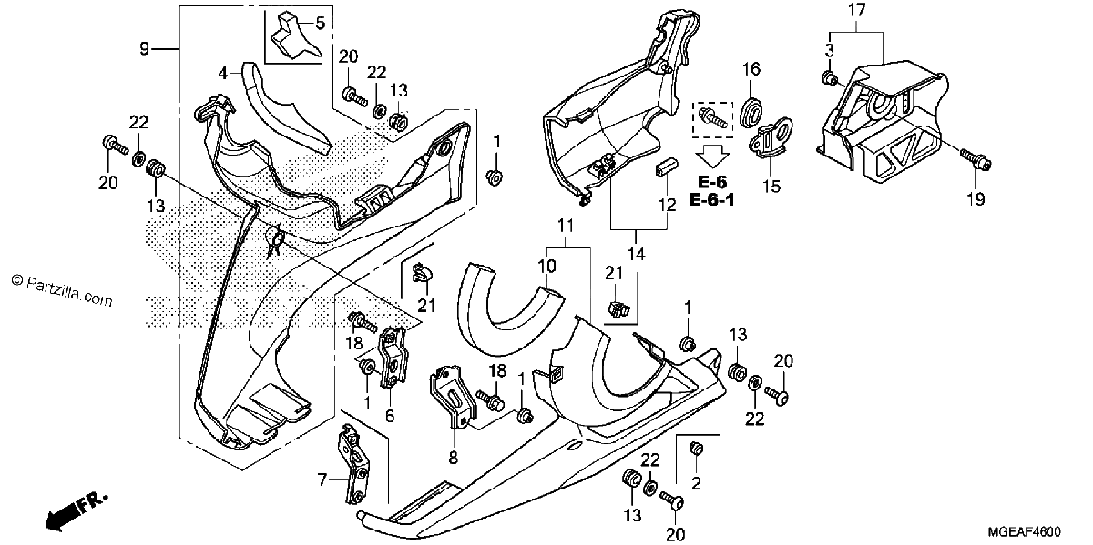 Diagrama de LOWER COWL