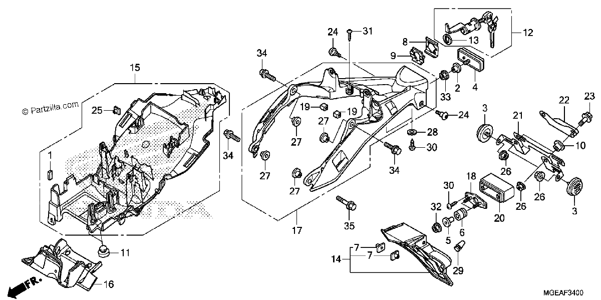 Diagrama de REAR FENDER