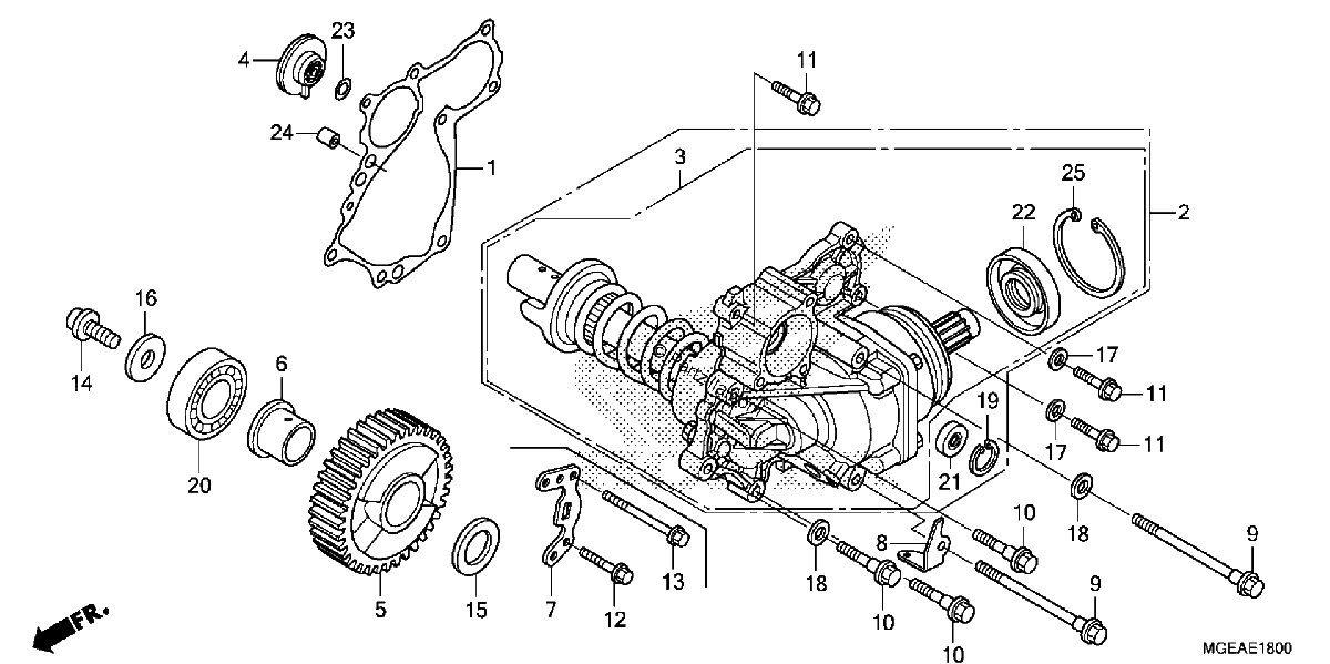 Diagrama de SIDE GEAR CASE