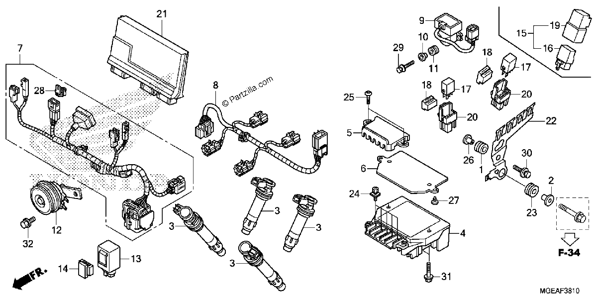 Diagrama de SUB HARNESS