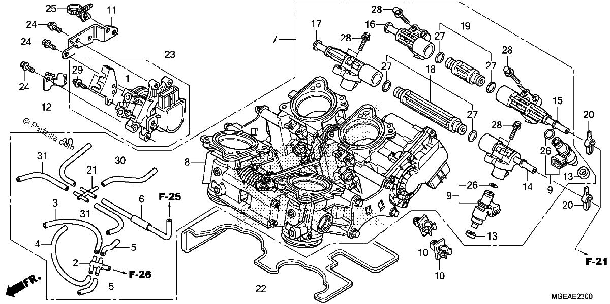 Diagrama de THROTTLE BODY