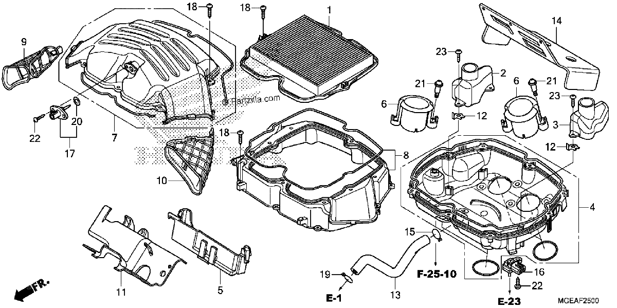 Diagrama de AIR CLEANER