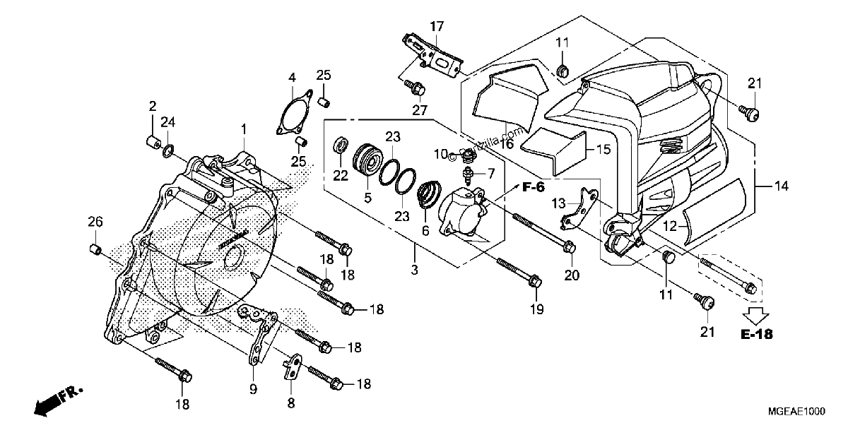 Diagrama de ALTERNATOR COVER