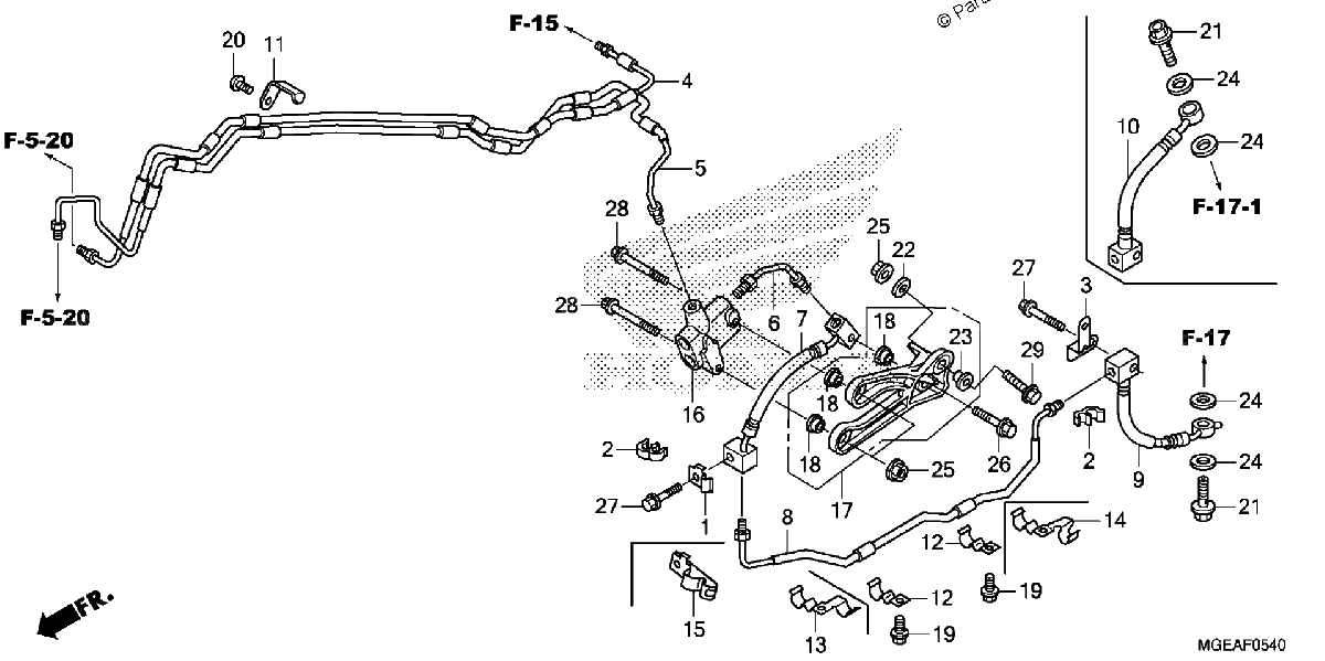 Diagrama de BRAKE HOSE