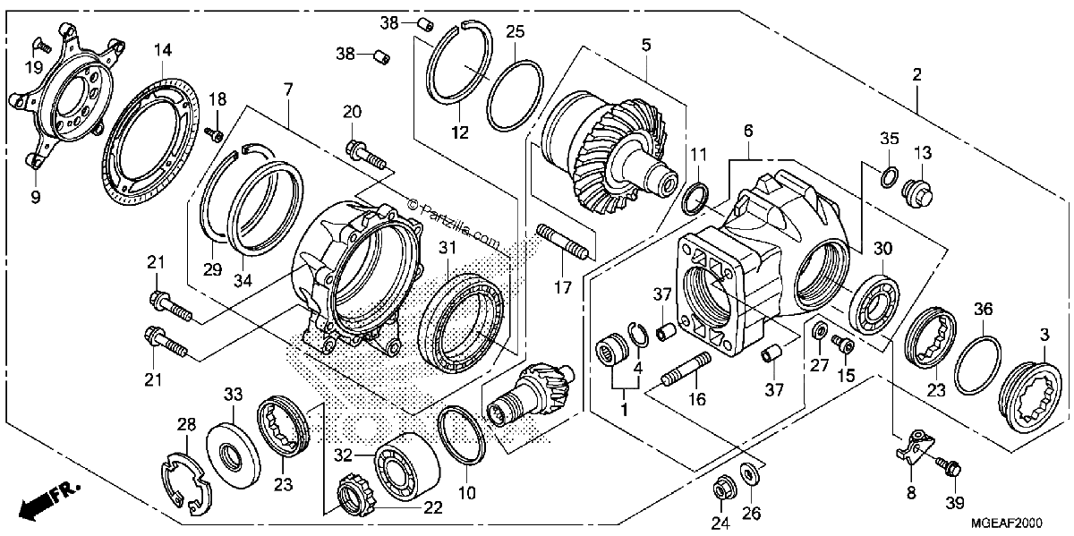 Diagrama de FINAL DRIVEN GEAR