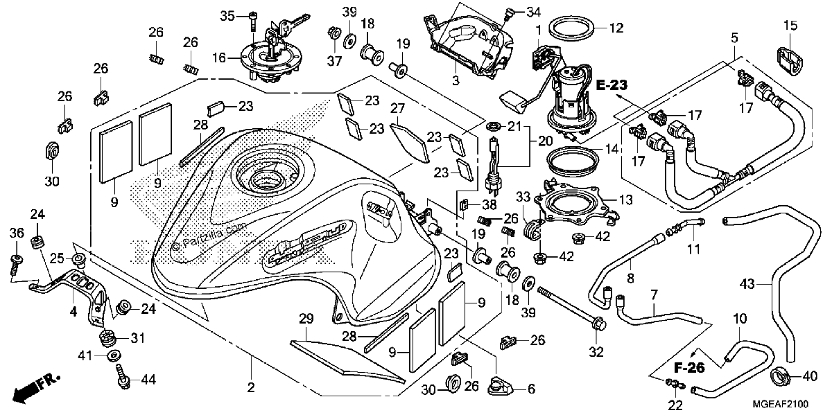 Diagrama de FUEL TANK FUEL PUMP