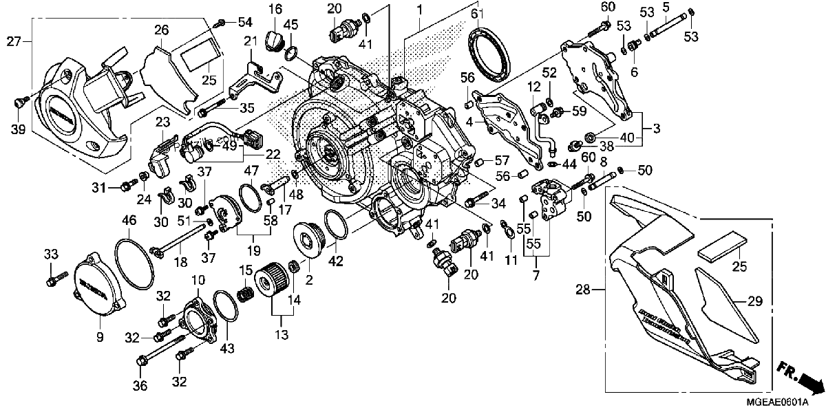 Diagrama de RIGHT CRANKCASE COVER 2